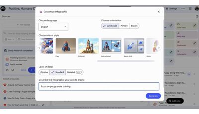NotebookLM推出資訊圖表自訂風格功能　10種預設樣式一次到位