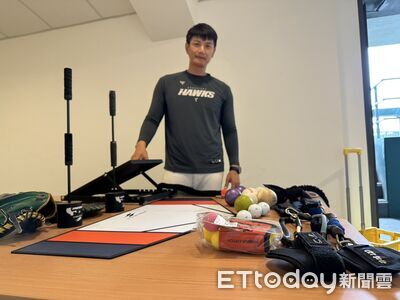 揭「捕手訓練寶盒」!凃壯勳赴日引進特殊器材 科學化鍛鍊小鷹