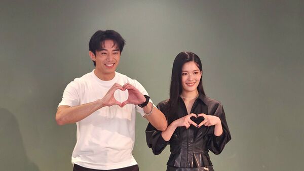 ▲林雨葶、睦媄、初孟軒出席《以身相許》訪問。（圖／記者呂佳賢攝）