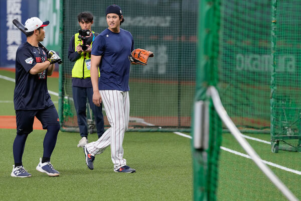 ▲WBC日本隊近藤健介、大谷翔平。（圖／達志影像／美聯社）