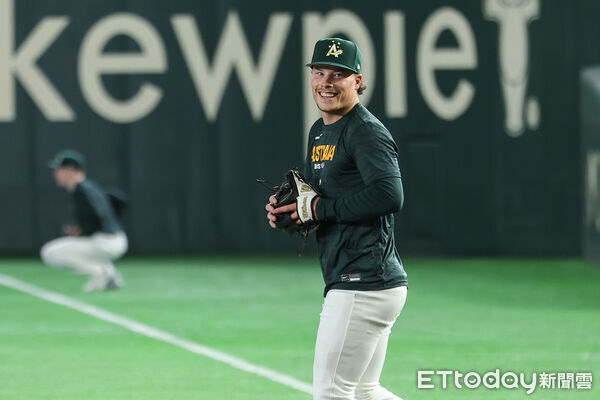 ▲澳洲隊野手巴扎拉。（圖／記者林敬旻攝）