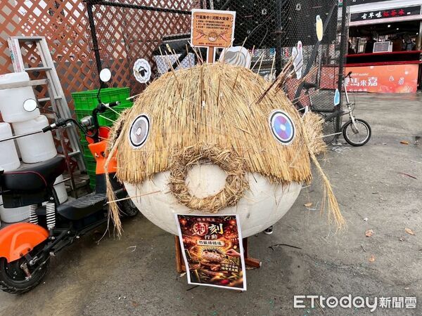 ▲▼  燈會驚見巨型河豚！嘉義縣推「刺刻行動」創意回收，讓廢棄竹籤變身藝術防禦刺 。（圖／翻攝臉書嘉減碳）