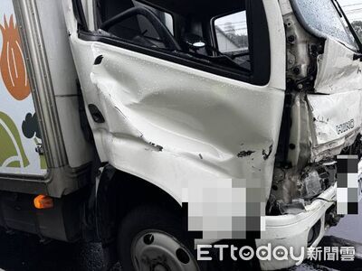 國4潭子段小貨車疑打滑失控　先撞轎車再撞護欄