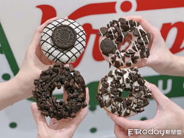 ▲▼Krispy Kreme攜手OREO推出4款限定甜甜圈 。（圖／記者蕭筠攝）