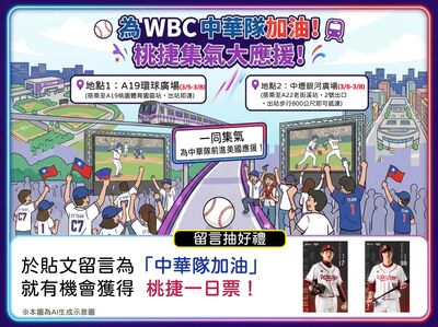 挺中華隊！搭桃捷衝市府直播派對　全線車站即時播報WBC戰況