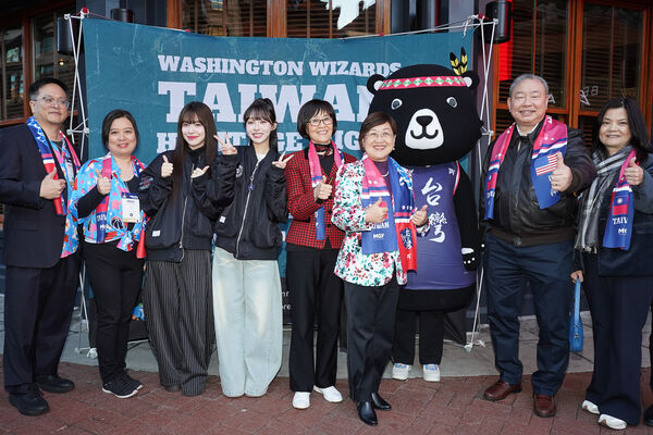 ▲李多慧、林襄赴華府挺「巫師台灣之夜」　台美職業運動交流再寫新頁。（圖／味全龍提供）