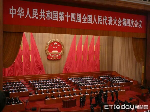 ▲2026大陸十四屆全國人大會議開幕,李強,習近平。（圖／記者陳冠宇攝）