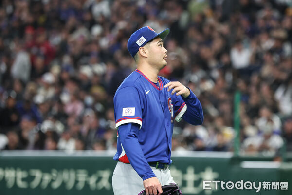 ▲中華隊投手陳柏毓挨轟失2分。（圖／記者林敬旻攝）