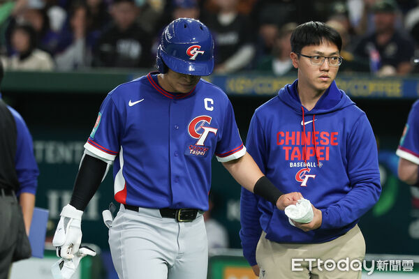 ▲WBC中華隊陳傑憲遭觸身球傷退。（圖／記者林敬旻攝）