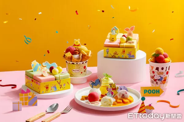 ▲▼哈根達斯（Häagen-Dazs）攜手迪士尼旗經典角色「小熊維尼」推出一系列聯名新品。（圖／哈根達斯提供）