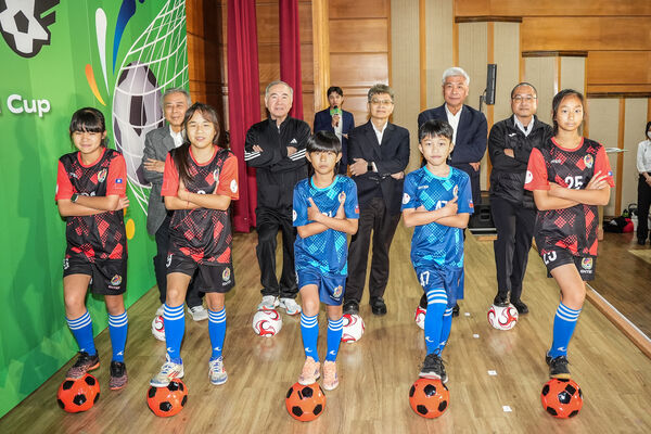 ▲運動部全民運動署房瑞文署長出席114學年度小學生足球賽開賽記者會、114學年度小學生足球賽啟動儀式。（圖／大漢提供）