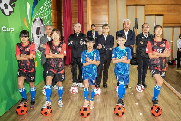 ▲運動部全民運動署房瑞文署長出席114學年度小學生足球賽開賽記者會、114學年度小學生足球賽啟動儀式。（圖／大漢提供）