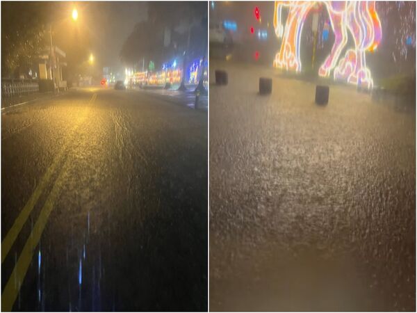 ▲▼大雷雨轟炸宜蘭瞬間淹水　女騎士：差點熄火。（圖／翻攝宜蘭知識+）