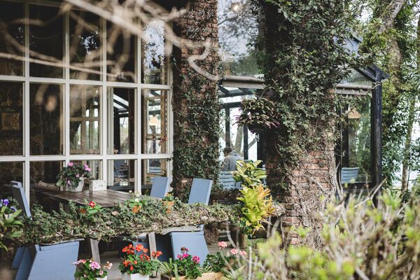 ▲▼新竹咖啡廳推薦！藏身在森林中的紅磚玻璃屋。（圖／部落客黑皮提供）