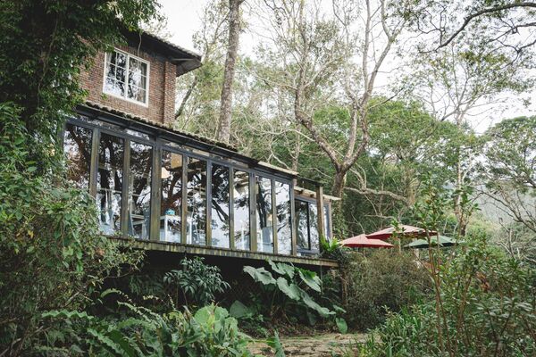 ▲▼新竹咖啡廳推薦！藏身在森林中的紅磚玻璃屋。（圖／部落客黑皮提供）