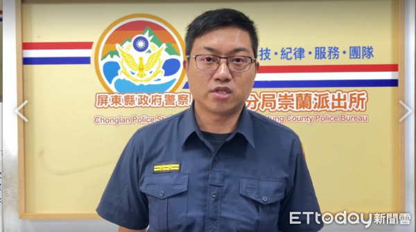 ▲屏東警分局崇蘭所所長許晉維說明過程。（圖／記者陳崑福翻攝）