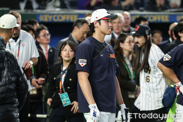 ▲大谷翔平打擊練習。（圖／記者林敬旻攝）