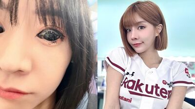 中職最正MC搭機化妝「眼線液爆開」　眼白整顆染黑近照曝