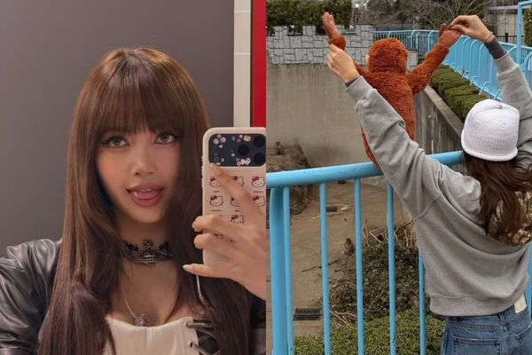 Lisa朝聖爆紅小猴Panchi！舉同款玩偶狂拍　私下迷妹樣曝光