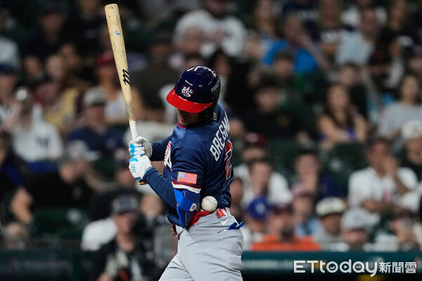 ▲美國隊三壘手布瑞格曼靠著4次四壞球與1次觸身球。（圖／達志影像／美聯社）