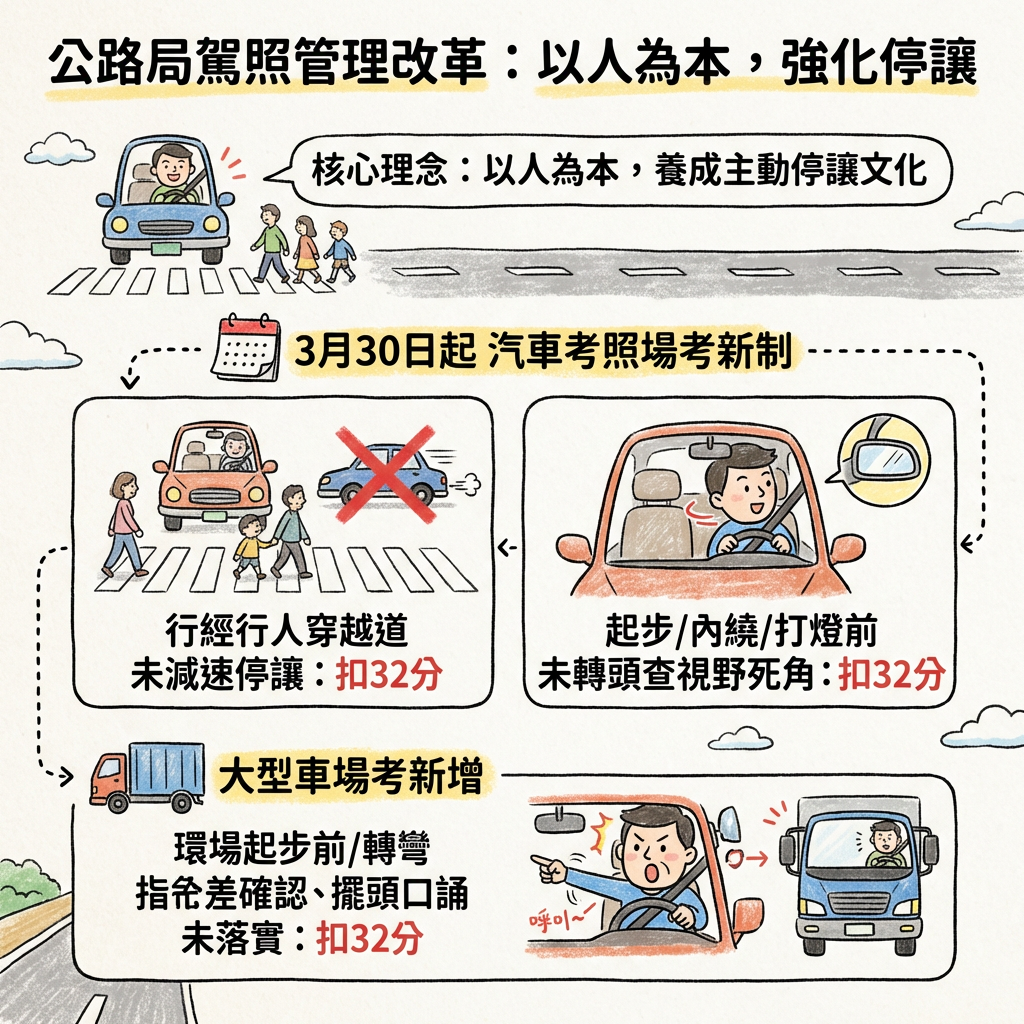 ▲▼汽車場考新增3大魔王考驗項目，沒通過一次出局。（AI協作圖／記者李姿慧製作，經編輯審核）