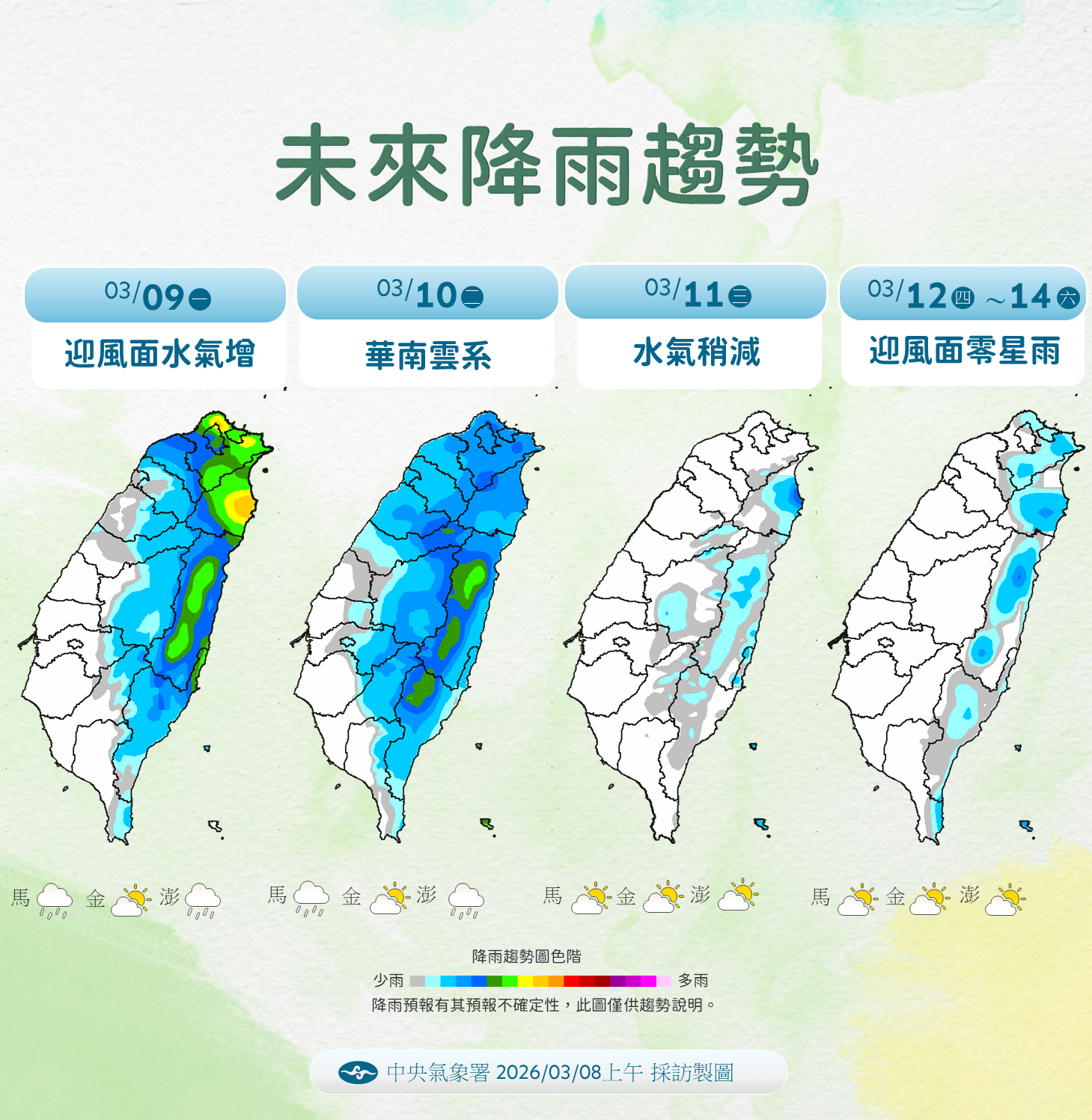 ▲▼未來一周天氣。（圖／氣象署提供）