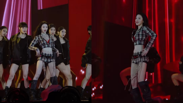 ▲▼▲▼直擊／太辣凍未條！舒華跪地開腿辣爆　性感solo台灣首秀萬人叫瘋。（圖／翻攝自i-dle官方IG）