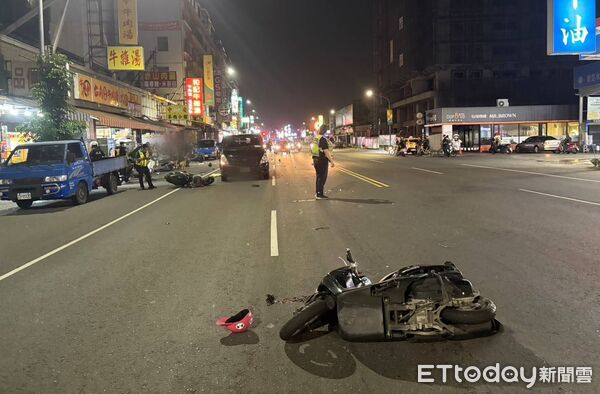 ▲▼高雄死亡車禍，43歲女騎士不治。（圖／記者吳奕靖翻攝）