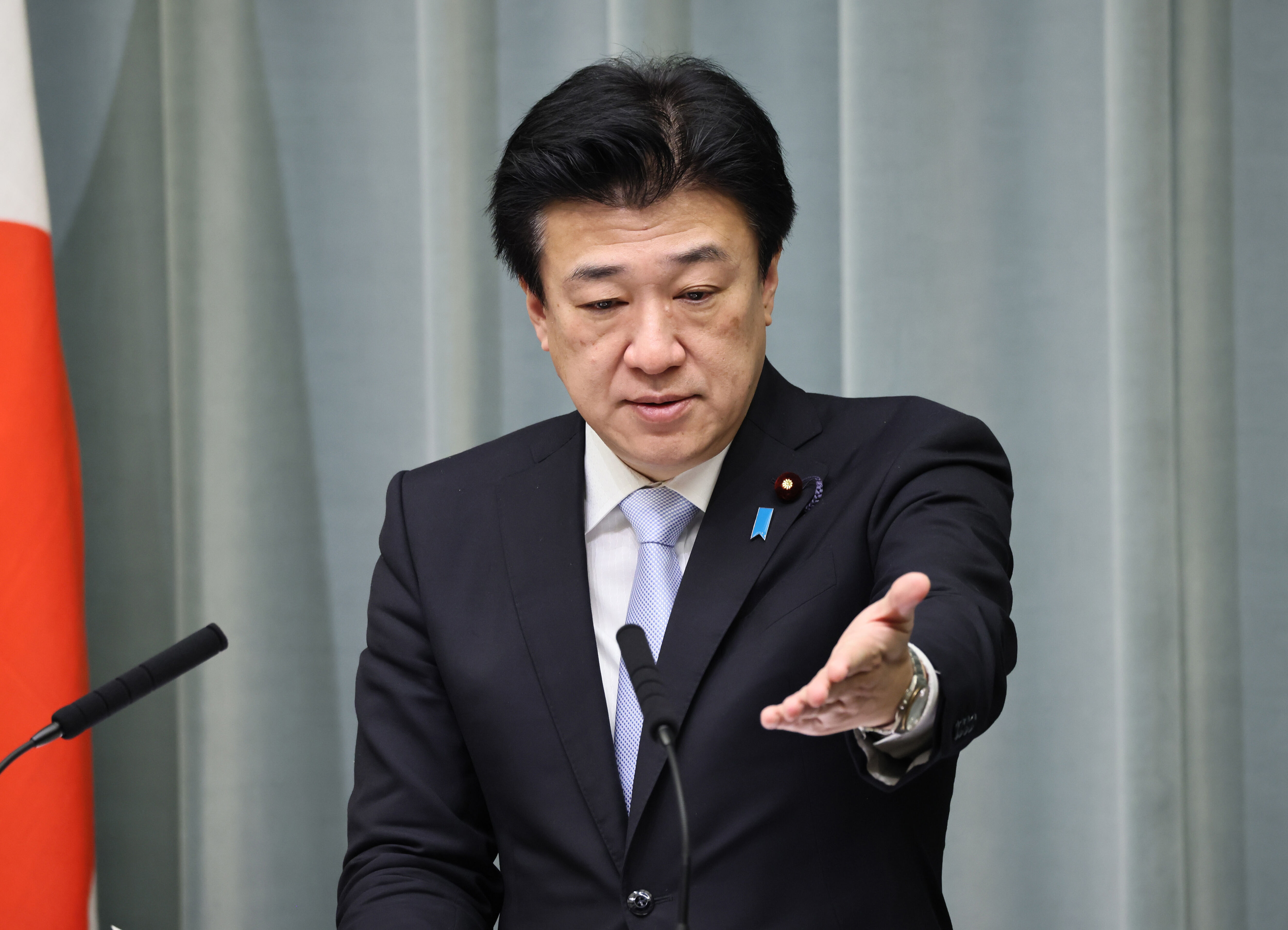 ▲▼日本內閣官房長官木原稔召開例行記者會。（圖／達志影像／美聯社）