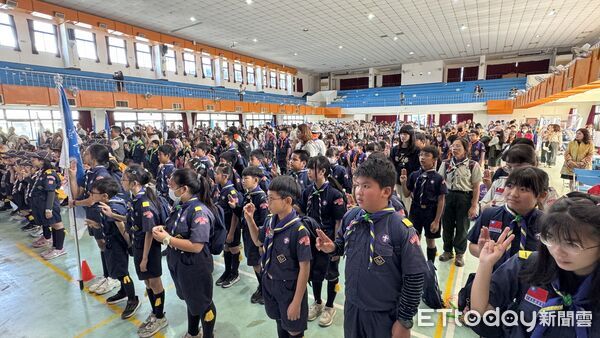 ▲台南市31校團、671名童軍夥伴齊聚台南海事，參與三五童軍節活動。（記者林東良翻攝，下同）