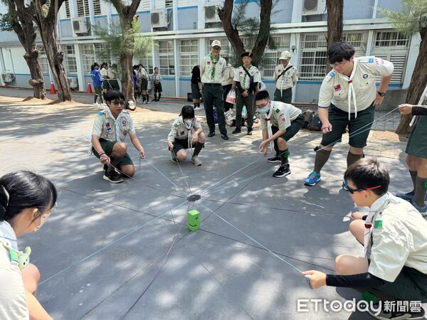 ▲台南市31校團、671名童軍夥伴齊聚台南海事，參與三五童軍節活動。（記者林東良翻攝，下同）