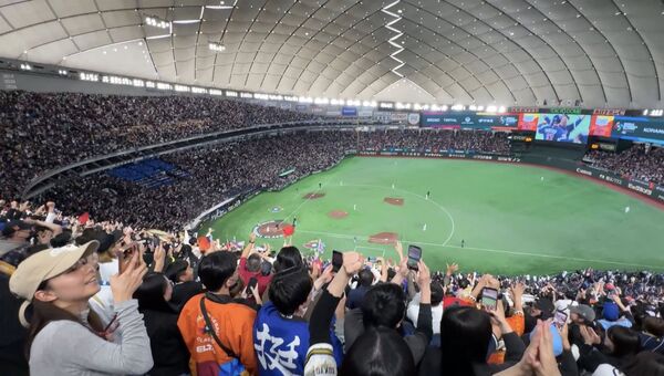 ▲游书庭到日本看WBC。（图／翻摄自Facebook／游书庭）