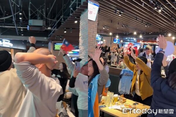 ▲美食街坐滿台灣球迷。（圖／周小姐授權引用）