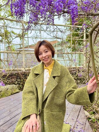 ▲王瞳與小鹿、阿甘到嘉義瑞里春遊。（圖／民視提供）