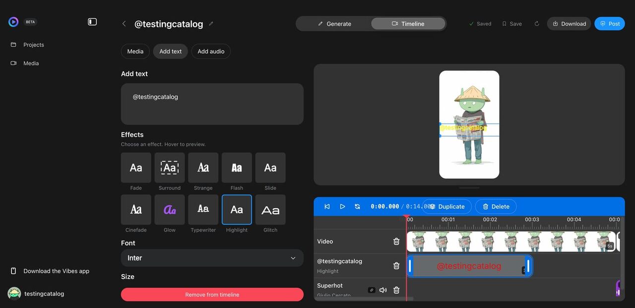 ▲▼Meta 近期被發現正在測試一款名為 Vibes AI 的影音創作工具。（圖／開發者部落格TestingCatalog）