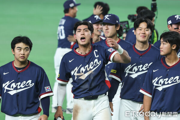 ▲韓國隊擊敗澳洲隊晉級複賽，李政厚難掩激動。（圖／記者林敬旻攝）