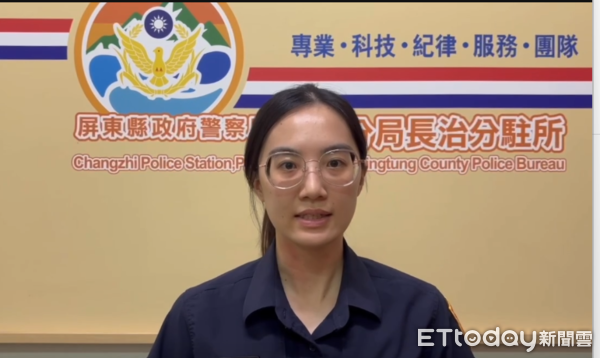 ▲屏東分局長治所所長莊沛宇說明警方處理經過。（圖／記者陳崑福翻攝）