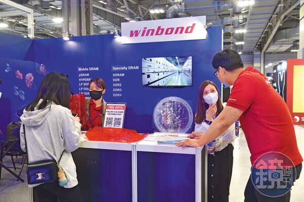 去年記憶體大缺貨，華邦電股價突破百元。