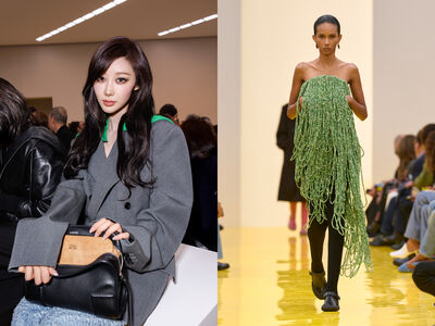 時裝周／Giselle搶看Loewe「海底總動員」！從充氣大衣到龍蝦鉗包細節超好玩