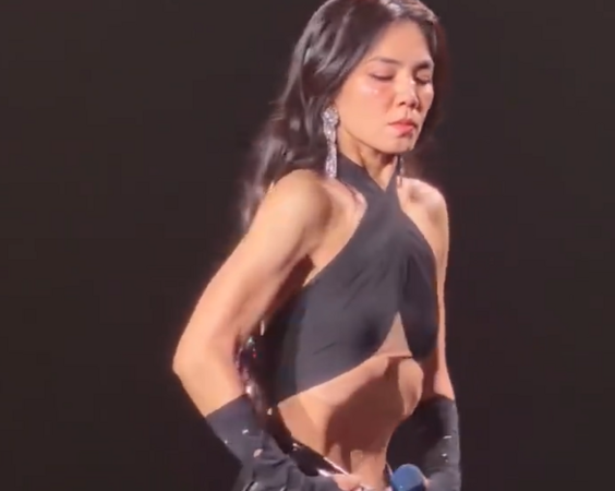 ▲▼Ella展現「抽真空」。（圖／翻攝自微博）