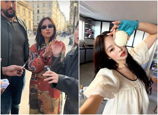▲Jennie遭私生飯包圍逼簽名崩潰。（圖／翻攝自IG）