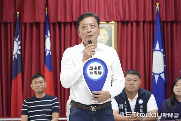 ▲國民黨提名去年補選上任的草屯鎮長簡賜勝再戰2026。（圖／國民黨南投縣黨部提供，下同）