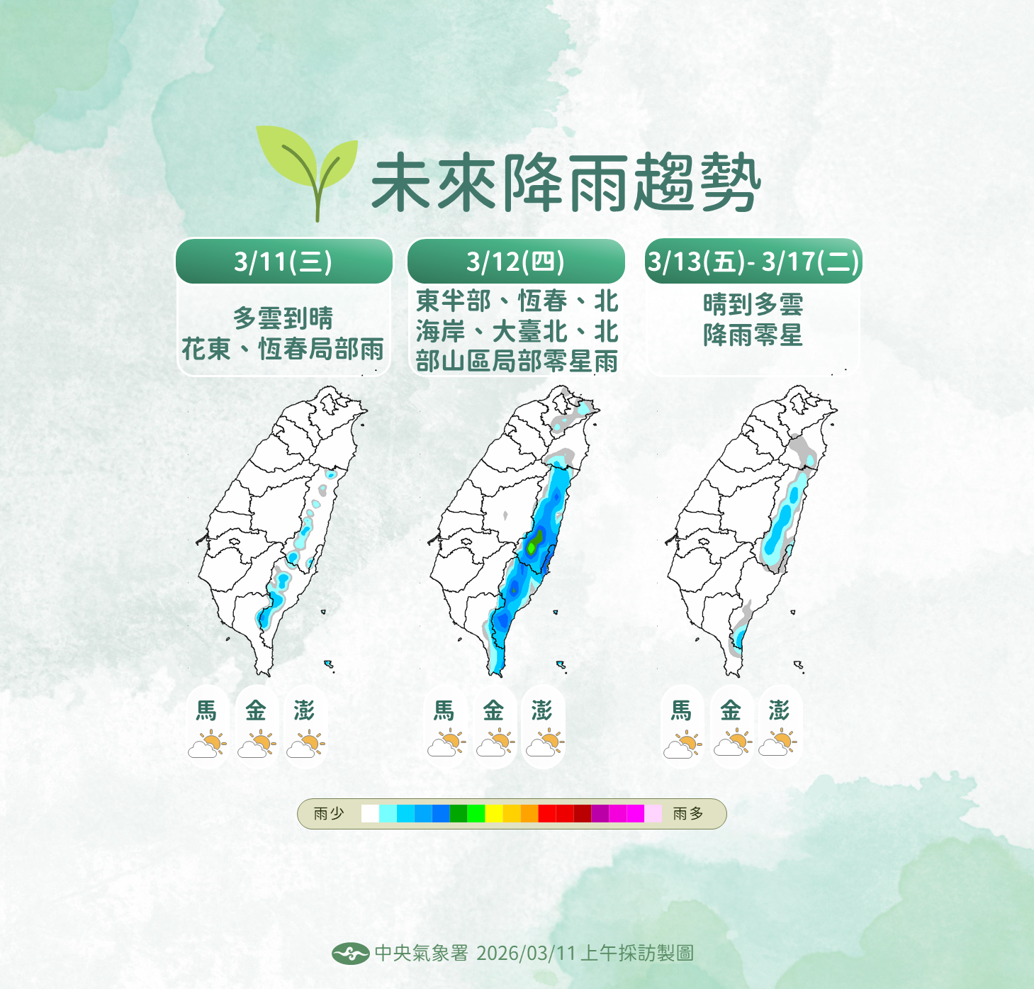 ▲▼未來一周天氣。（圖／氣象署提供）