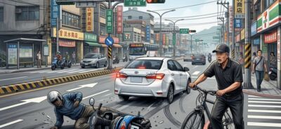 淡水奪命事故！男牽單車與機車碰撞　害騎士遭輾斃下場曝