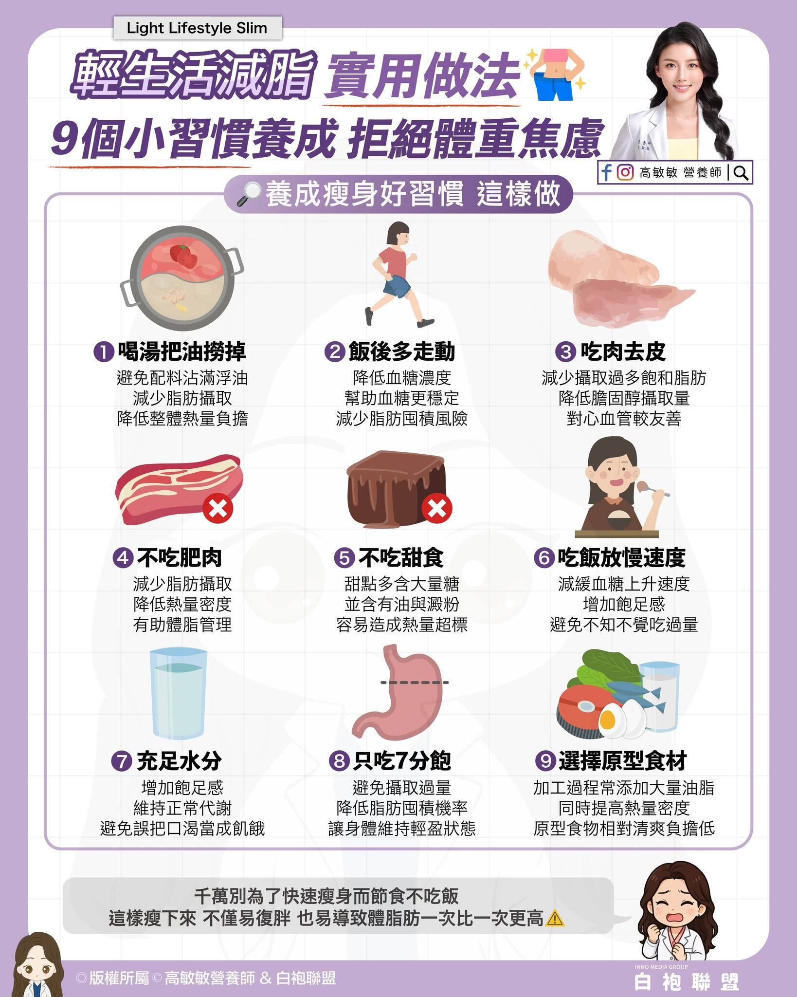 ▲▼營養師教輕減脂。（圖／翻攝自FB/高敏敏營養師）