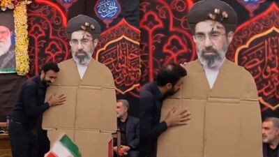 本人神隱！伊朗效忠大會驚見「紙板最高領袖」　官員排隊親吻網瘋傳