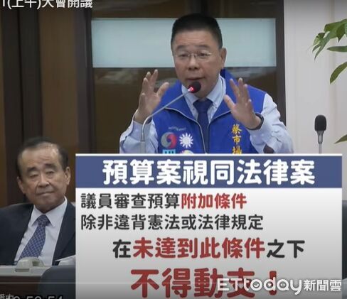 ▲台南市議會臨時會在新營召開，國民黨團聚焦土方與廚餘問題提出質詢。（記者林東良翻攝，下同）