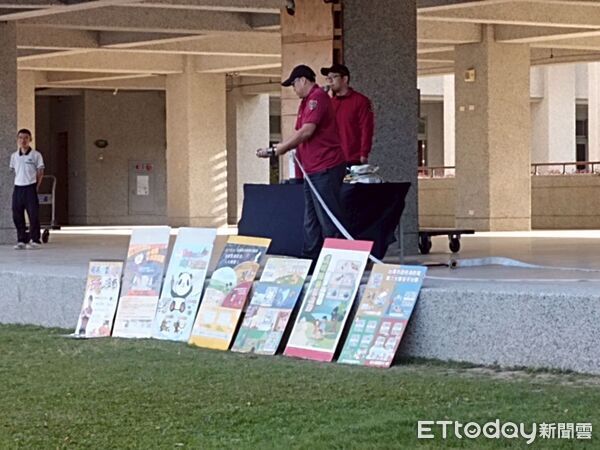 ▲南消六大隊安平消防隊前進慈濟高中舉辦防火防災宣導活動，透過互動方式提升學生防災觀念。（記者林東良翻攝，下同）