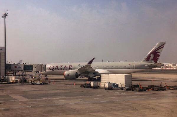 ▲▼ 杜拜國際機場（DXB）,卡達航空飛機。（圖／路透）