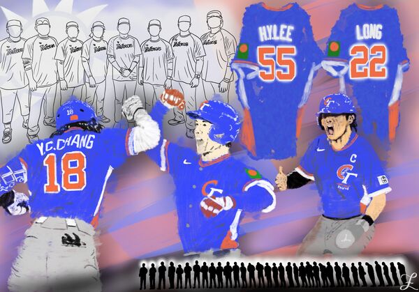 ▲莊陳仲敖畫出這次經典賽的回憶。（圖／翻攝自Threads／zhuang_cza）